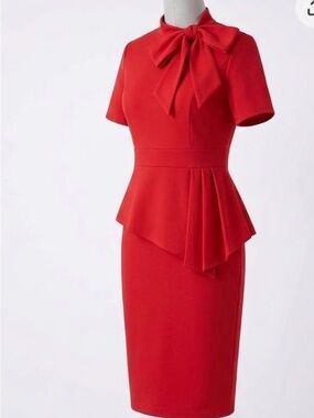 Red Peplum Dress